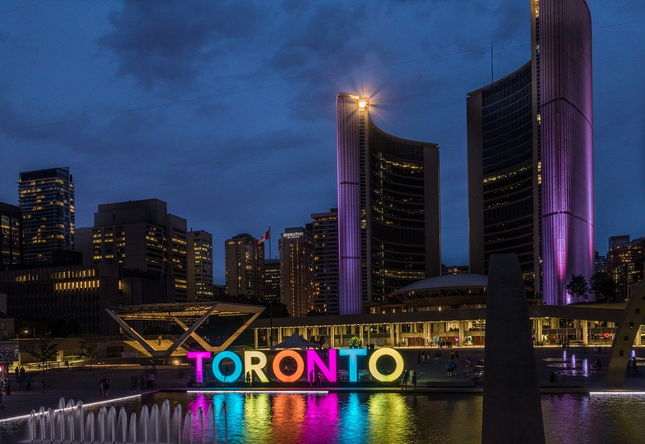 toronto, skyline, canada